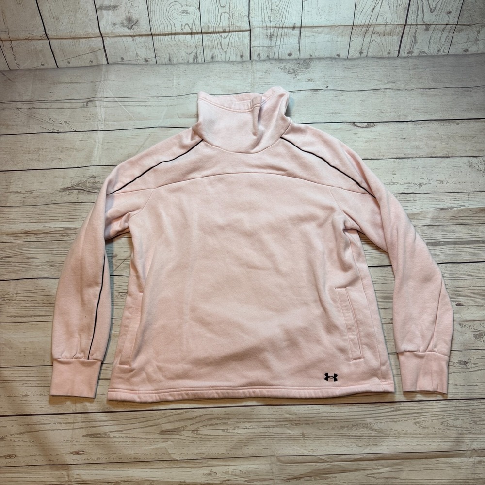Under Armour Sweater Pink Activewear Pullover Mock Neck Women's‎ Size Large